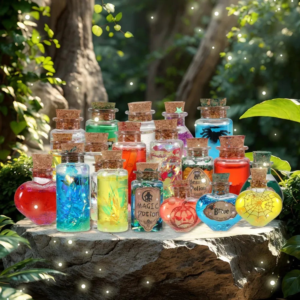 Fairy Magic Potions Kit Kids DIY Witch Glowing Spell Potion DIY Handmade Toys Science Experiments Kids Craft Kit Educational Toy