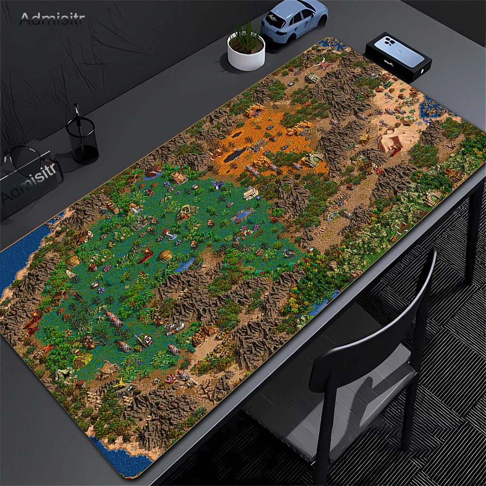 Anime Heroes of Might and Magic 3 Map Mousepad Gaming Laptops Keyboard Mat Desk Protector Deskmat Mats Laptop Gamer Mouse Pad