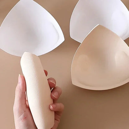 Invisible Triangle Sponge Push Up Bra Pads Women Sexy Inserts Underwear Sponge Swimsuit Bikini Breast Enhancers Chest Cup Pads