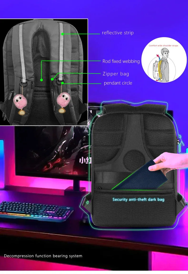 Led Backpack with Programmable Full Color Screen, Motorcycle Backpack, Waterproof Shoulder Travel Backpack, Christmas Gift Bag