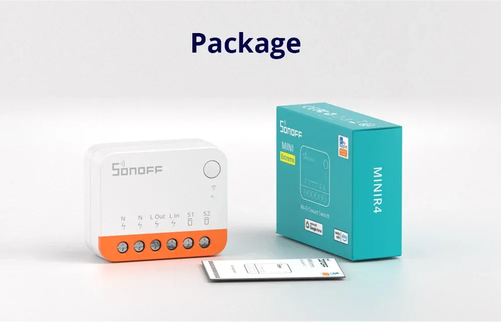 Sonoff Mini R4 Extreme Wifi Smart Switch Interruptor with Relay On-Off DIY Switch Module eWelink APP Control Works with Alexa