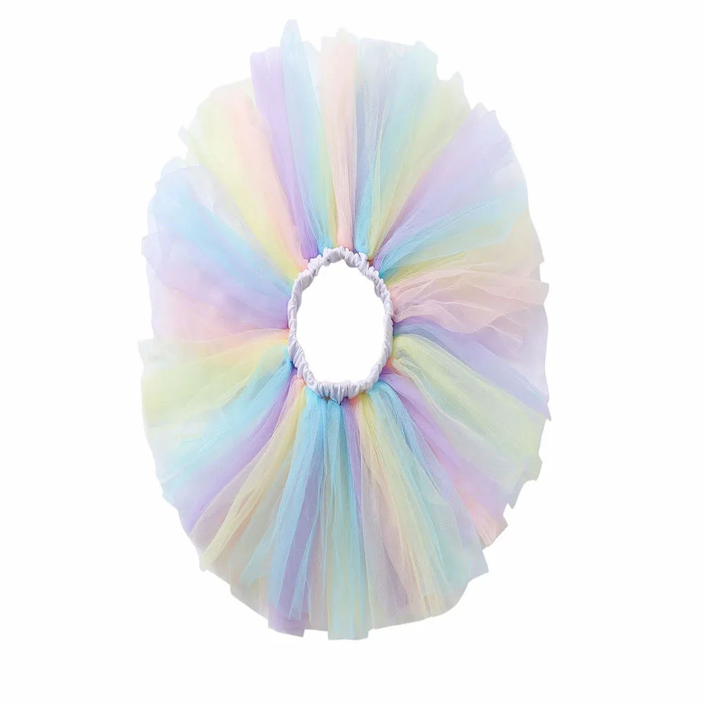 Girl half princess skirt Korean version of baby girl super beautiful fairy rainbow gauze skirt tutu skirt