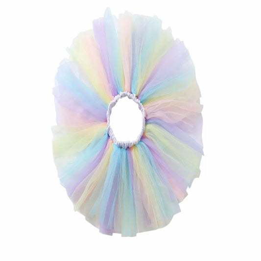 Girl half princess skirt Korean version of baby girl super beautiful fairy rainbow gauze skirt tutu skirt