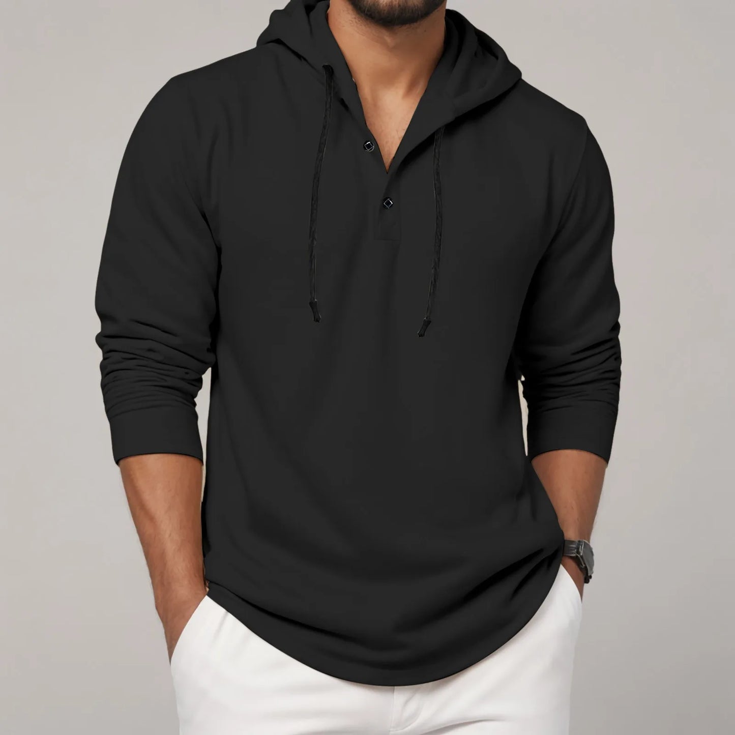 Men'S Hoodie Long Sleeve Button Shirt Casual Beach Yoga Sweatshirt Oversized Hoodie Sweatshirts Casual Shirts For Male Loose