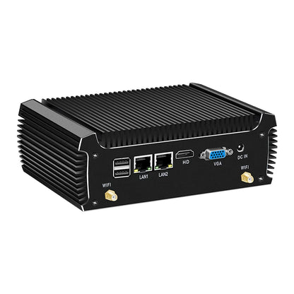 Fanless Industrial Mini PC Dual LAN 2*COM RS232 Core i5 5200U i3 5005U Celeron 2955U DDR3L WIFI Support Linux Ubuntu Computer