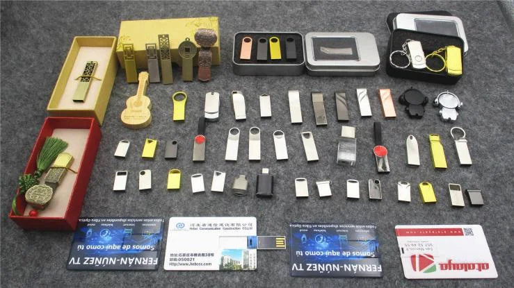 50PCS/lot Metal USB 2.0 Flash Drives 1GB 2GB 4GB Pendrive 8GB 16GB Pen Drive 32GB 64GB Memory USB Sticks 128MB 256MB Free LOGO
