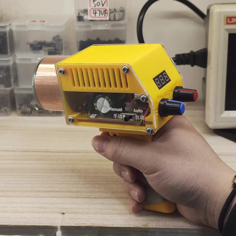 Wishcolor Handheld Tesla Coil Rechargeable Solid State Tesla Coil Manual & Automatic Modes with Yellow Shell