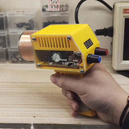Wishcolor Handheld Tesla Coil Rechargeable Solid State Tesla Coil Manual & Automatic Modes with Yellow Shell