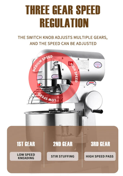 High-Authority Electric Planetary Mixer Multifunctional Steel Stand Mixer Kitchen Household Use Food Mixers