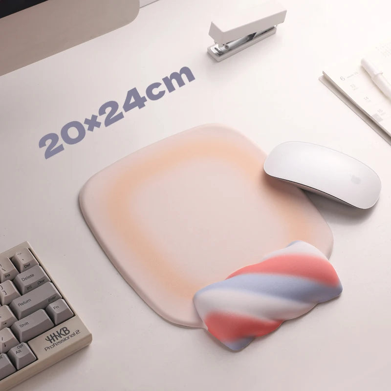 Mouse Wrist Rest Ergonomic Memory Foam Anti-Slip Rubber Base Keyboard Wrist Rest Support and Mouse Pad Wrist Rest for Computer
