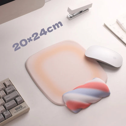 Mouse Wrist Rest Ergonomic Memory Foam Anti-Slip Rubber Base Keyboard Wrist Rest Support and Mouse Pad Wrist Rest for Computer