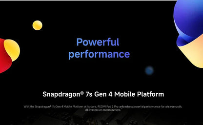 Xiaomi Redmi Pad 2 Pro Global Version Snapdragon 7s Gen 4 12.1" 2.5K Crystal clear Display 33W Fast Charging 12000mAh Battery