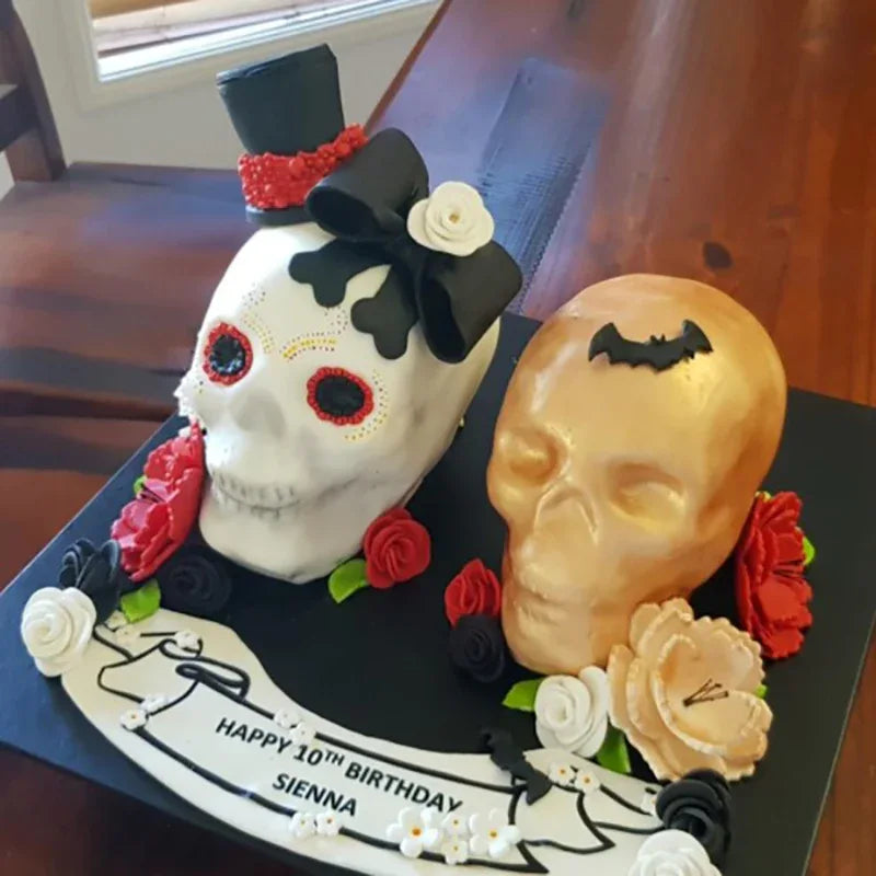 3D Skull Baking Cake Mold for Halloween ,Ice mold,Food Grade Silicone DIY Large Skull Cake Pan,Halloween Decor Birthday Party