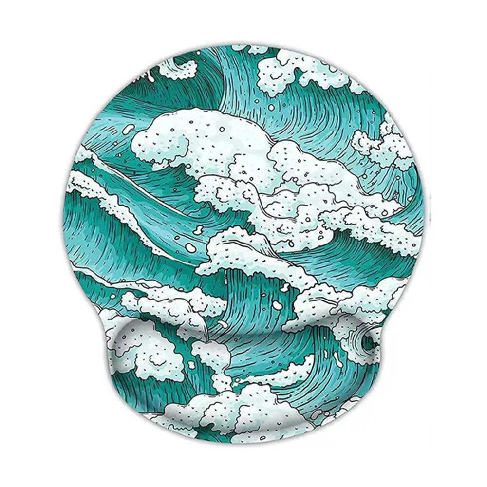 Gift Leopard Mouse Pad Ergonomic Gel Wrist Support Grey Non-Slip Base Wrist Rest Pad Typing and Pain Relief