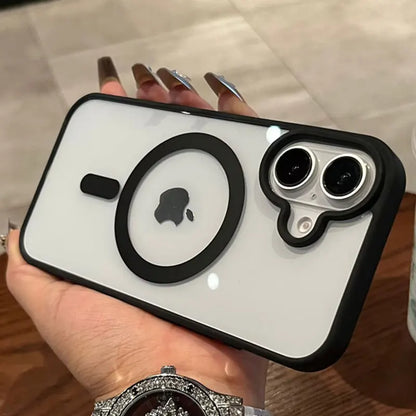 for Magsafe Transparent Case For iPhone 17 16 15 14 13 12 11 Pro Max 16 Plus Air Magnetic Wireless Charge Bumper Cover Cases