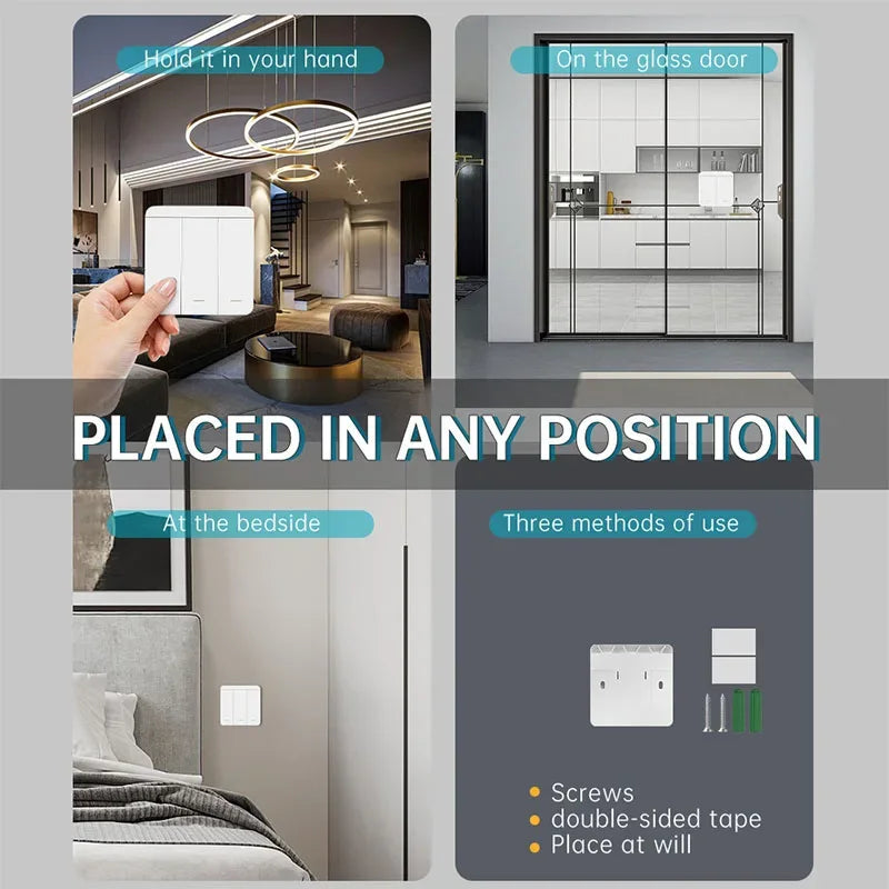 Tuya WIFI Switch 433MHz Smart Home Automation Relay Module 1/2/3 Gang Wireless Wall Switch Home Control Works with Alexa Google