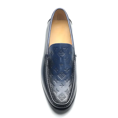 Luxury Men Formal Loafers Genuine Leather Comfortable Business Dress Shoes Slip On Mens Office Driving Shoes