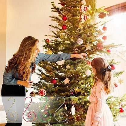 20pcs/bag Christmas Ornaments Metal S-Shaped Hooks Holder Christmas Tree Ball Pendant Hanging Decorations Home Navidad New Year