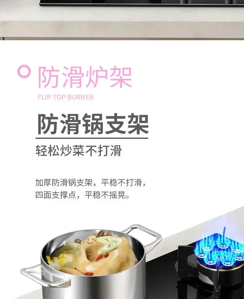 Household Built-in Double Stove Gas Stoves Table Kitchen Kitchens Cookers Countertops Cooker Home Recessed Top Cooktop Hob Panel
