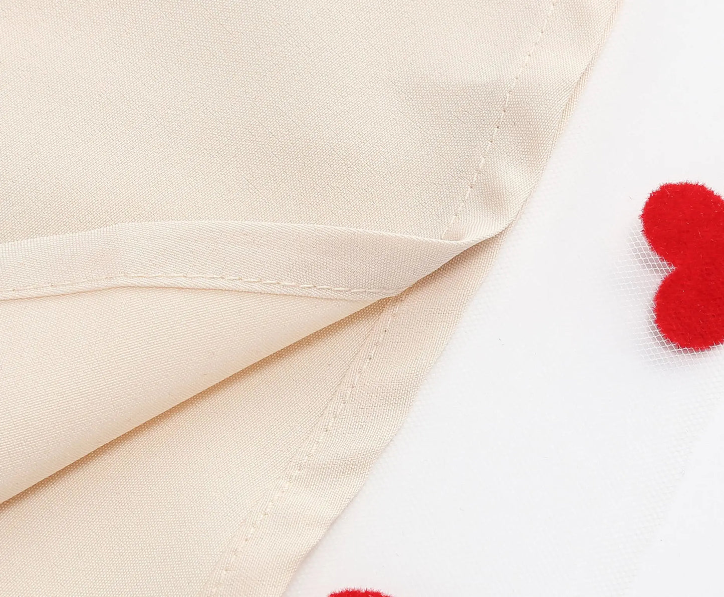 Knot Strap Strawberry Patchwork Vintage Dress 2025 Heart Flocking Valentine's Day Dress Women Birthday Party Pleated Mesh Dress