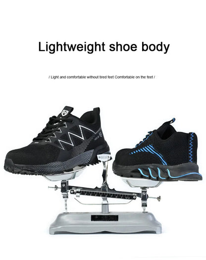 Oulylan Puncture Proof Work Safety Boots Man Breathable Work Shoes Male Men's Fashion Safety Shoes  Steel Toe Sneakers