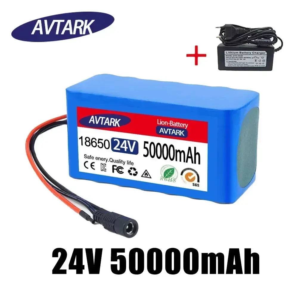 NEW 7s3p 24V 100Ah 18650 Efficient stable Lithium Battery Li-ion Battery pack and US/EU 2A Charger Battery Pack for Bicycle