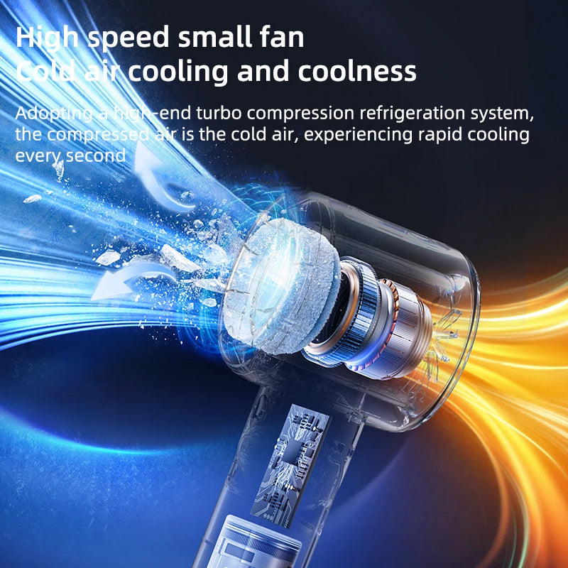 Portable Mini Fan Water Mist Spray Fan 3600mAh 5 Speeds Handheld Foldable Neck Hanging Small Fans Humidifier USB Rechargeable
