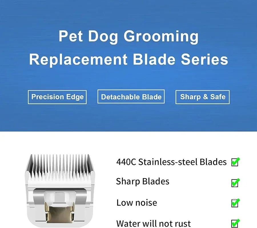 5/8" HT Detachable Pet Ceramic Blade, Compatible with Andis, Oster A5, Wahl KM(10,5,2) Series Dog Clippers, Size: 3/4" 16mm