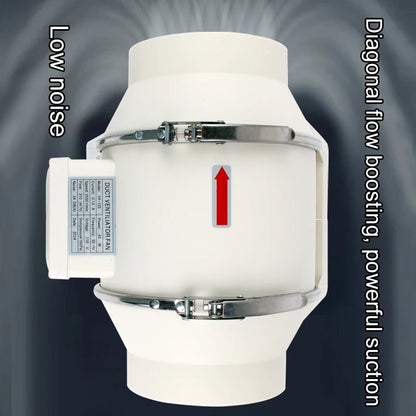 4/5/6/8 Inch Remote Control Exhaust Fan Silent Inline Pipe Duct Fan Extractor Air Ventilation Blower Kitchen Toilet Wall Booster