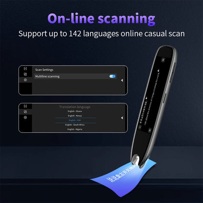 Translation Pen 142 Languages Smart Scanner Translator Pen Intelligent Scanning Point Reading Recording Pen for Teacher Student
