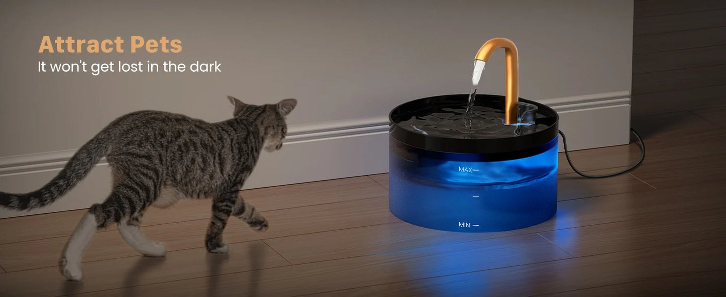 Pet Water Fountain Auto Filter Set Automatic Sensing Cat Drinker 2.1L Recirculate Filtring Drinking for Cat Dog Water Dispenser