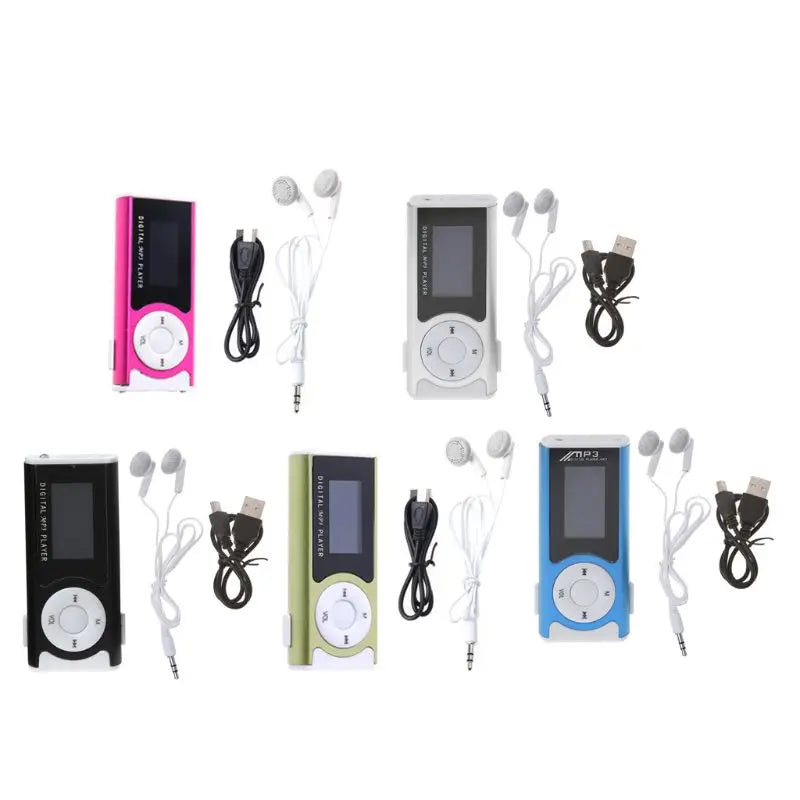 Mini USB Aluminum LCD Screen 32GB Card Clip Design Digital Music MP3