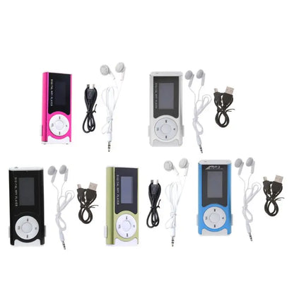 Mini USB Aluminum LCD Screen 32GB Card Clip Design Digital Music MP3