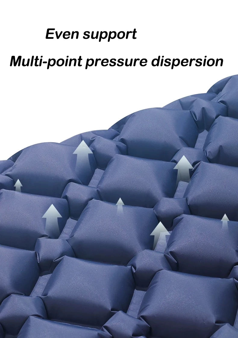 Outdoor Camping Sleeping Pad Folding Sleep Mat Beach Inflat Mattress with Pillows Ultralight Air Mat Travel Hiking New