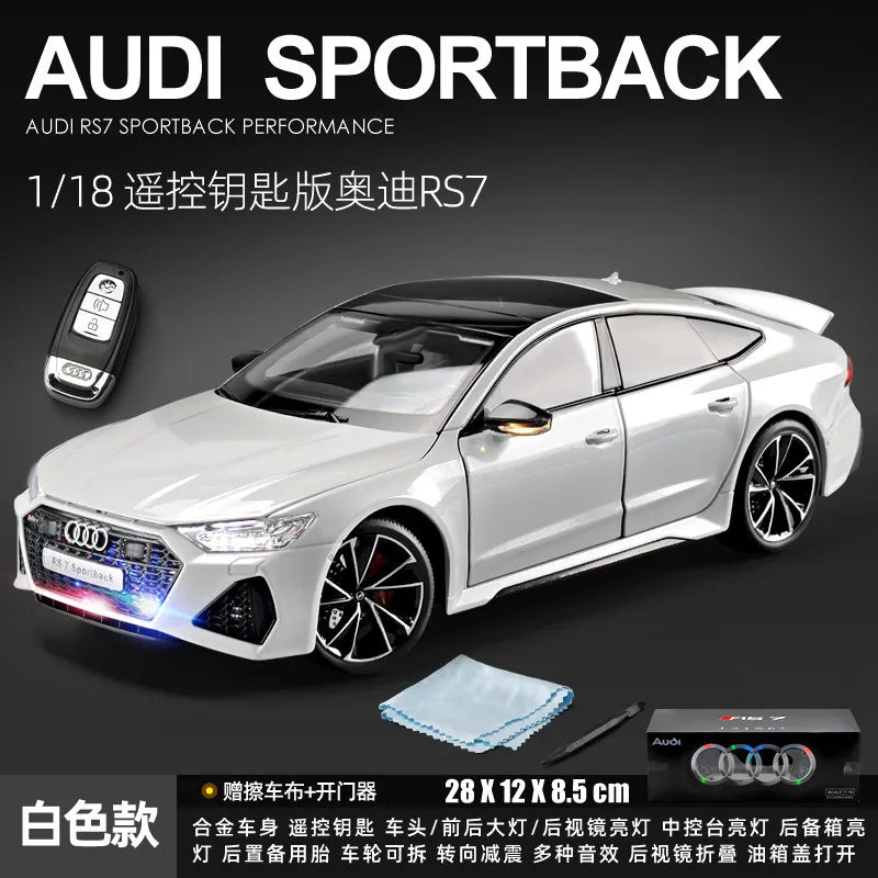 Simulation 1:18 AUDI RS7 Sportback Alloy Car Model Children Toy Vehicle Collectibles Miniature Voiture Home Decor Birthday Gift