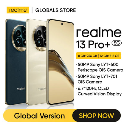 realme 13 Pro Plus Smartphone with Google Play Snapdragon 7s Gen 2 5G Chipset 5200mAh Battery Sony LYT-600 Periscope OIS Camera