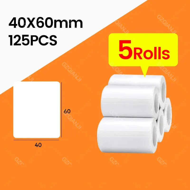 10 Rolls Niimbot B1 B21 B3S Thermal Lable Tape 5 Rolls 40mm 50mm Price Label Maker Sticker for Niimbot Printer Waterproof Paper
