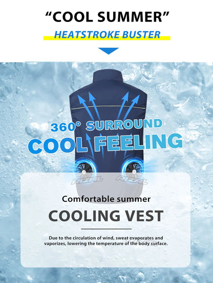 2026 Must-have Fan Vest Wearable Cooling vest Air-conditioned Clothes Breathable for Daily Commute Hiking Fishing Camping