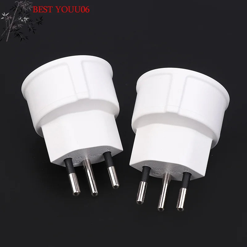 (YOUU06)1pc Embedded Swiss Adapter Converter Plug EU DE Germany Socket 3Pin Swiss Plugs Adaptor Swiss Plug Turn To French Plug