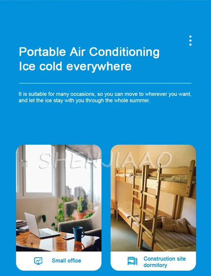 Home Portable Mobile Air Conditioning Dehumidification Desktop Mini Cooling Only Machine Free Installation with Remote Control
