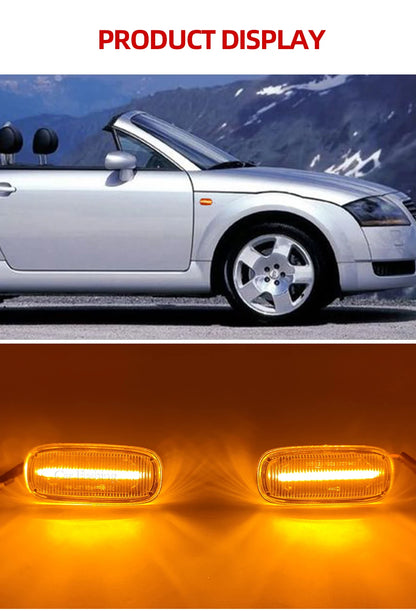 1 Set for Audi A3 S3 8L 2000-2003 A8 D2 1999-2002 TT 8N 2000-2006 LED Dynamic Side Marker Turn Signal Lights Indicator Lamps