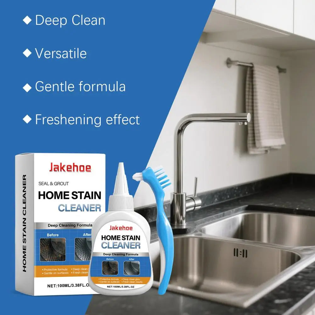 1 Set Household Stain Remover Gel Heavy Duty Washing Machine Cleaner With Brush Shower Bathroom Sink All-Purpose Cleaning Gel