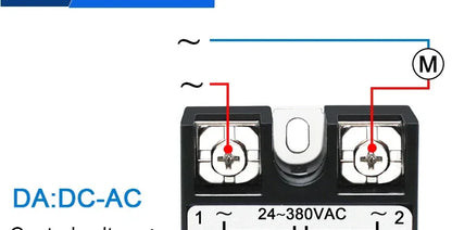 LCTC 1PCS SSR Solid State Relay DC To AC AC To AC DC To DC 10A 25A 40A 50A 60A 80A 100A Non-contact Relay 3-32VDC