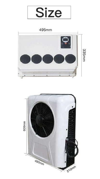 Treeligo Cooling Electric Car Split Air Conditioner 12V Parking Air Conditioning 24V For RV Truck Tractor Camper Van Motorhome