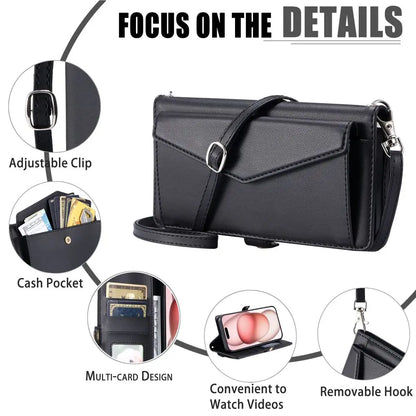 Coque Xiaomi 14 13 12 11 10 - Flip Wallet avec Porte-Carte et Lanière