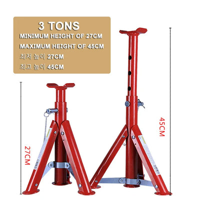 Folding telescopic jack security bracket Auto repair tools 2 Tons 25~36cm 3 Tons 27~45cm Height increasing Tool