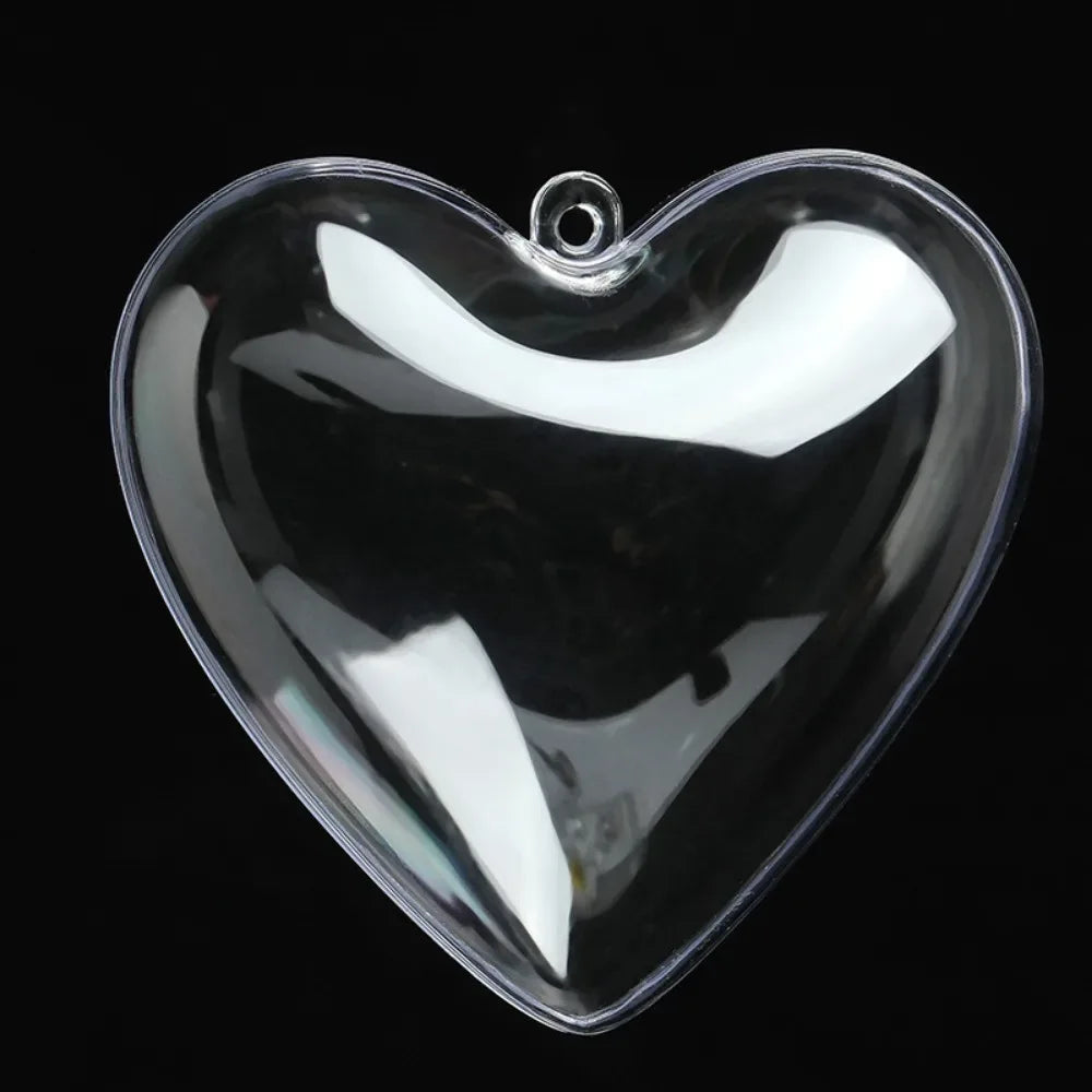 12 Pcs Transparent Love Empty Box for Valentine's Day Wedding Birthday Party Carnival Easter Christmas Gift Filler Decoration