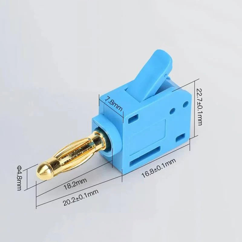 Mini Quick Wire connector 24A solder free banana plug gold-plated connector with direct insertion and pressing wire 0.5-2.5mm²