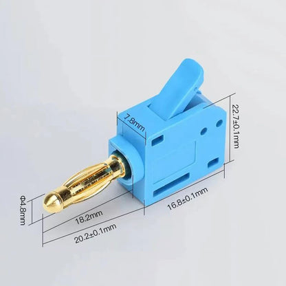 Mini Quick Wire connector 24A solder free banana plug gold-plated connector with direct insertion and pressing wire 0.5-2.5mm²