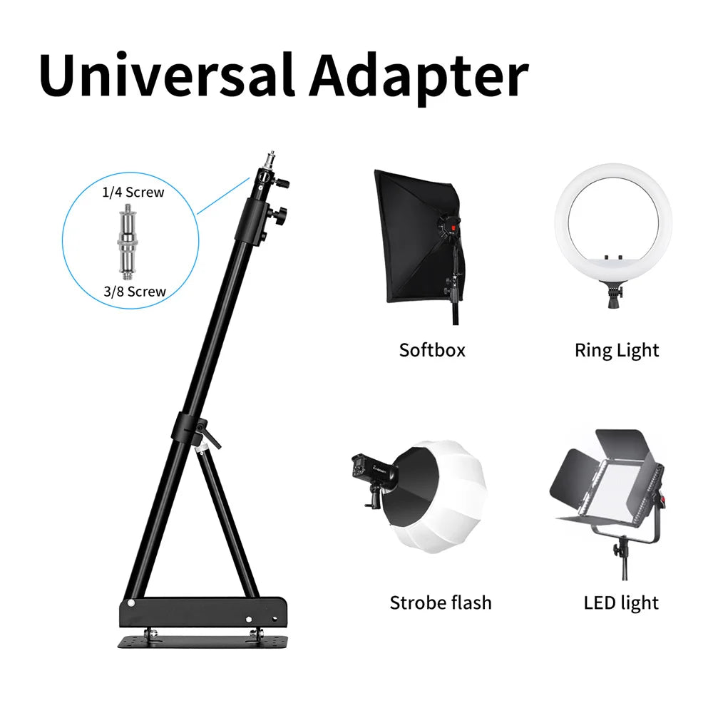 100/135/ 170cm Wall Mounting Triangle Boom Arm Photography Strobe Light, Monolight, Softbox, Umbrella, Reflector and Ring Light